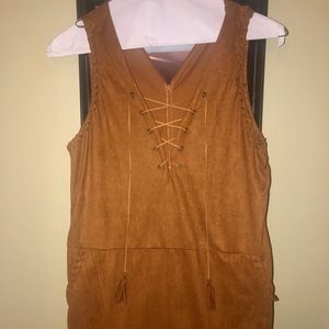 Brown Suede Dress